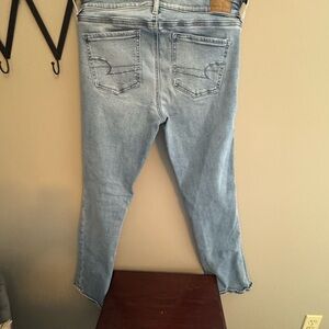 American Eagle High Rise Skinny Kick Jeans 8 Short